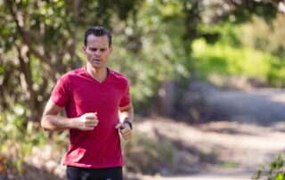 This man running is creating a healthy immune system.